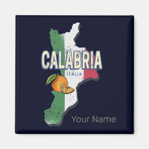 Kalabrien Italien Retro-Regionskarte Vintage-Souve Magnet