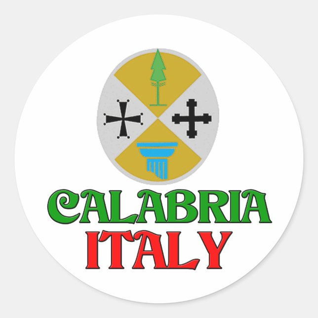 Kalabrien Italien Runder Aufkleber (Vorderseite)