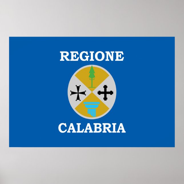 Kalabrien, italienische Flagge Poster (Vorne)