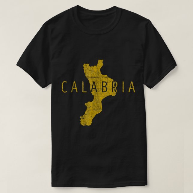 Kalabrien Karte Beschreibung Kalabrien T-Shirt (Design vorne)