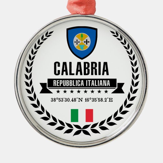 Kalabrien Silbernes Ornament (Vorne)