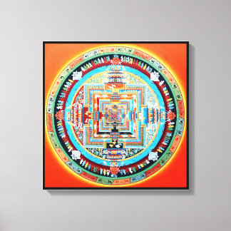 Kalachakra Buddhist Mandala Leinwanddruck