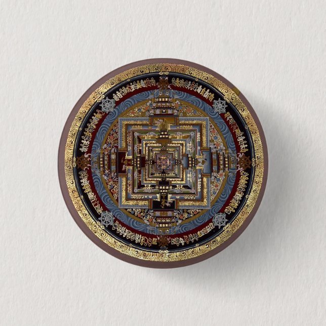 Kalachakra Mandala A Button (Vorderseite)
