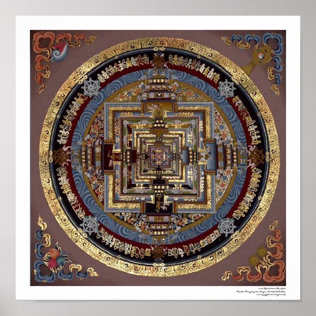 Kalachakra-Mandala Ein Poster (Vorne)