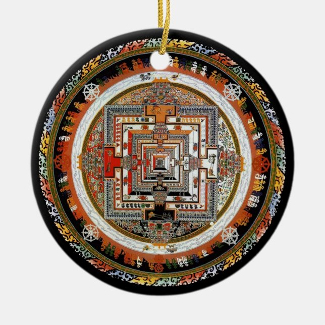 Kalachakra Mandala Keramikornament (Vorne)