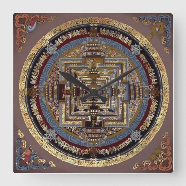 Kalachakra Mandala Une horloge murale (Recto)