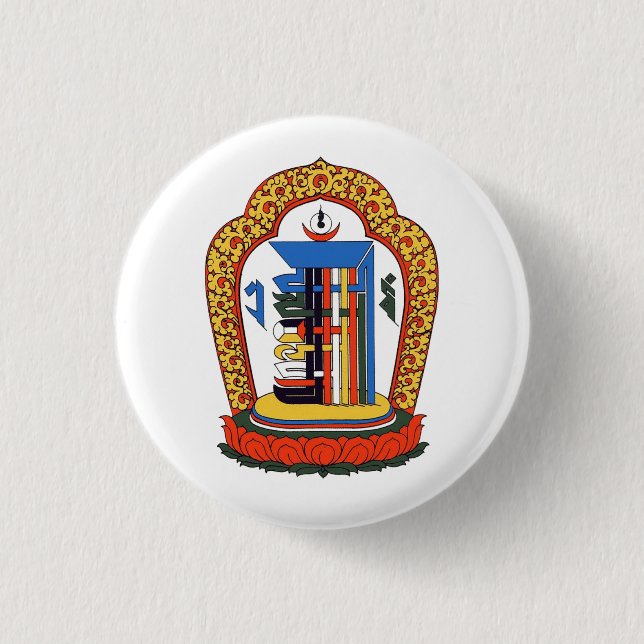 Kalachakra Mantra tibetisch-buddhistisch Button (Vorderseite)