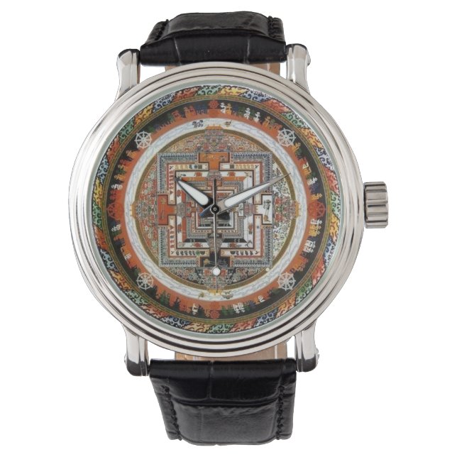 Kalachakra Sand Mandala Armbanduhr (Vorderseite)