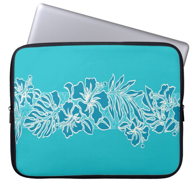 Kalaheo Hawaiian Hibiskus Tapa Laptop Wetsuit Bag Laptopschutzhülle (Vorderseite)