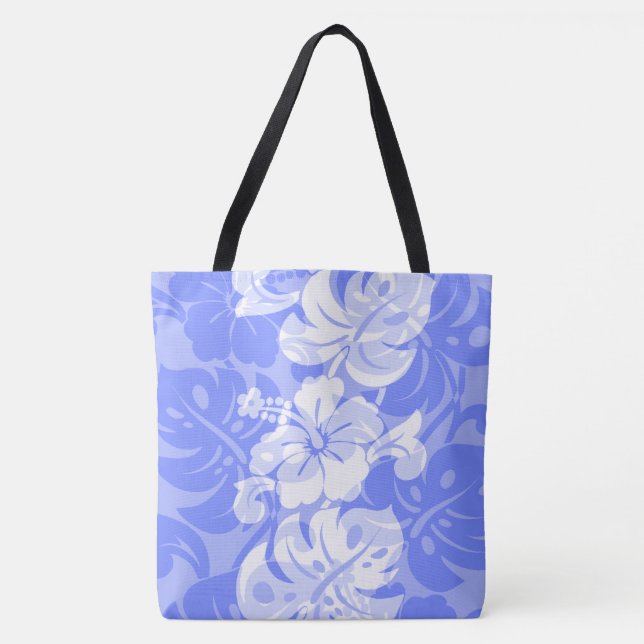 Kalakaua Border Hawaiian Hibiskus Beach Bag Tasche (Vorderseite)