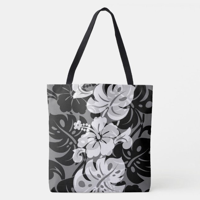 Kalakaua Border Hawaiian Hibiskus Beach Bag Tasche (Vorderseite)