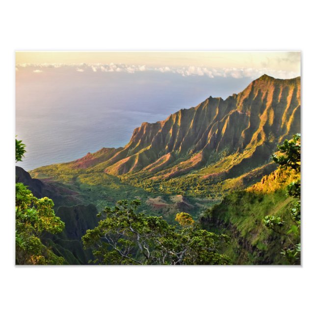 Kalalau Lookout - Kauai, Hawaii Fotodruck (Vorne)