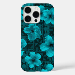 Kalalau Tapa Tropical Hawaiian Aquamariner Hibisku iPhone 16 Pro Hülle