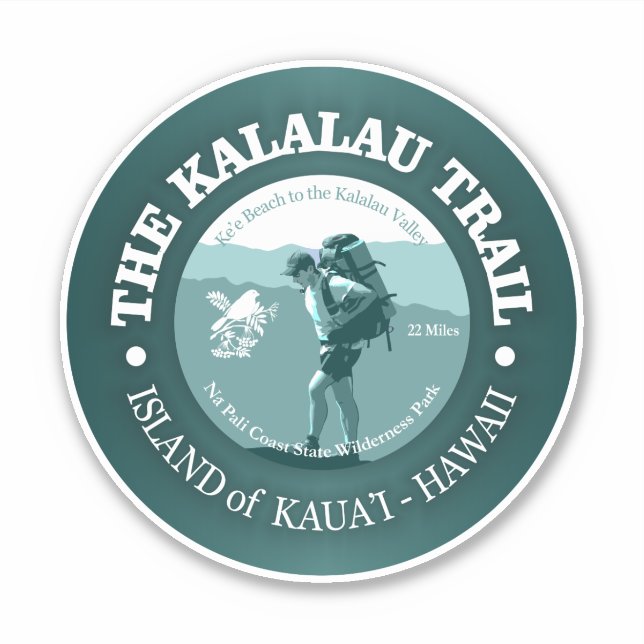Kalalau Trail (T) Aufkleber (Vorderseite)