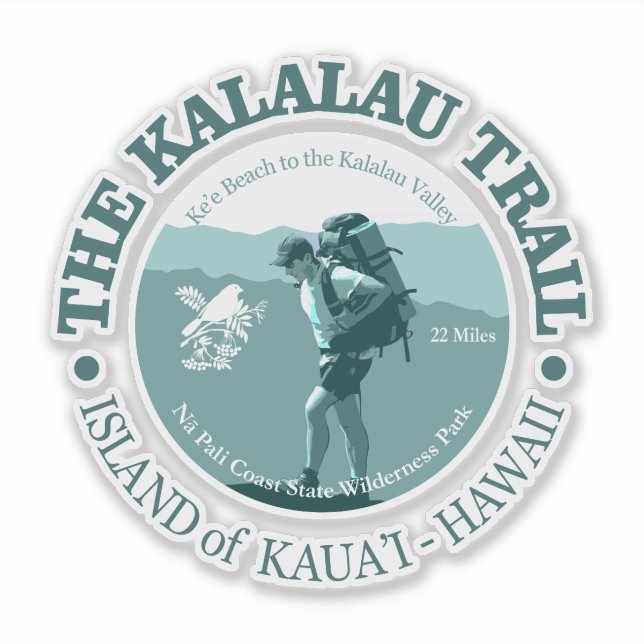 Kalalau Trail (T) Aufkleber (Vorderseite)