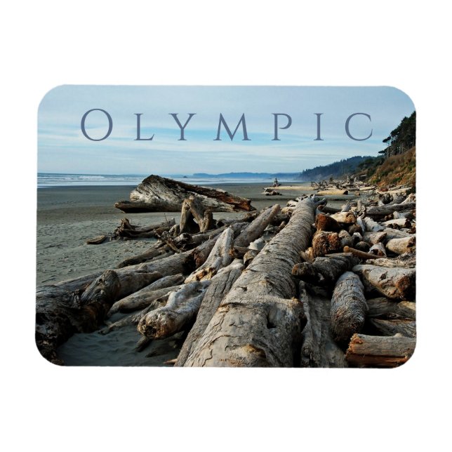 Kalaloch Beach Driftwood, Olympischer Nationalpark Magnet (Horizontal)