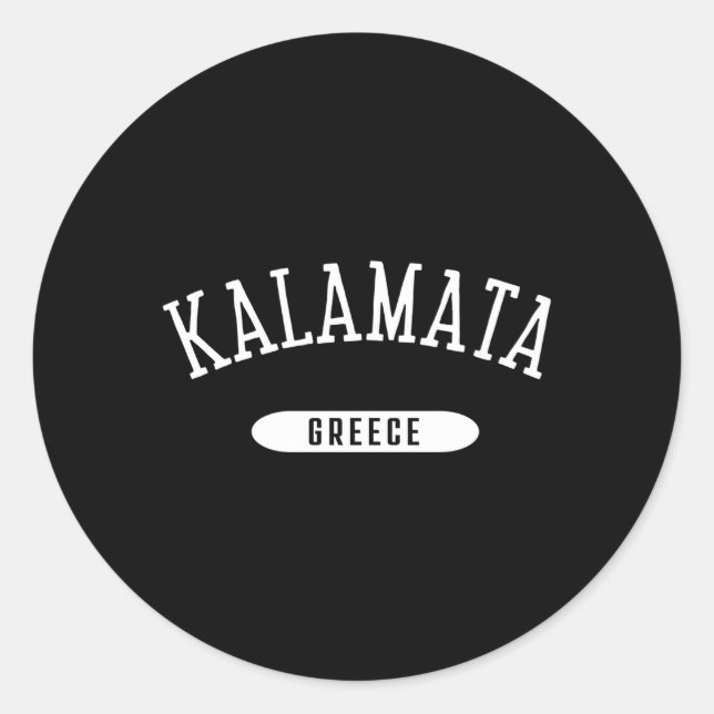 Kalamata Style Kalamata Griechenland Runder Aufkleber (Vorderseite)
