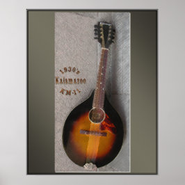 Kalamazoo Mandolin Print der 30er Jahre Poster