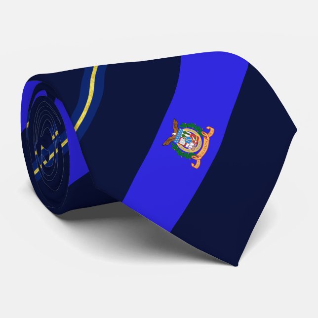 Kalamazoo (Michigan) Stadtflagge Neck Tie Krawatte (Gerollt)