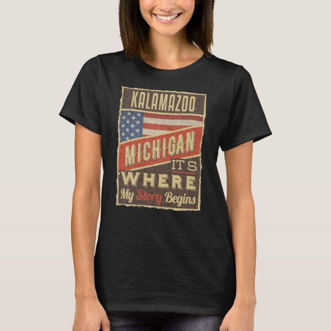 Kalamazoo Michigan T-Shirt (Vorderseite)