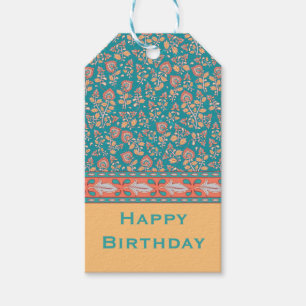 Kalamkari personalisierter Name und Gruß Geschenkanhänger