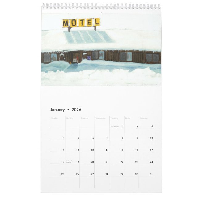 Kalander von zufälligen Gemälden von Jeanine Lecla Kalender (Jan 2026)