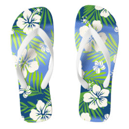 Kalani Gefärbte Krawatte Blend Tropischer Hibiskus Flip Flops