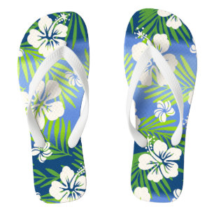 Kalani Gefärbte Krawatte Blend Tropischer Hibiskus Flip Flops