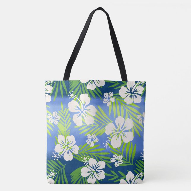 Kalani Gefärbte Krawatte Blend Tropischer Hibiskus Tasche (Vorderseite)