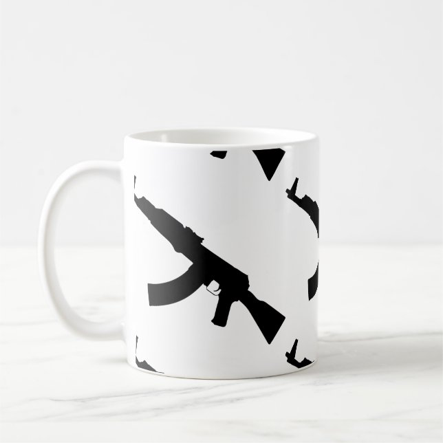 Kalashnikov ak 47 Silhouette Kaffeetasse (Links)