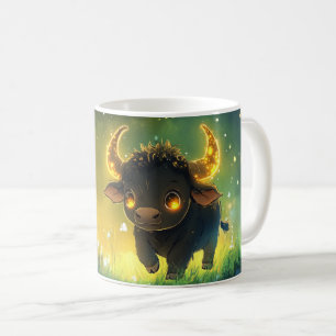 Kalb Cartoon-Stil lebendige farbenfrohe Tasse
