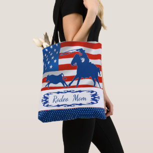 Kalb, das amerikanische Flaggen-Rodeo-Mama oder Tasche