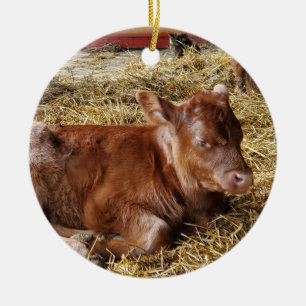 Kalb Keramik Ornament