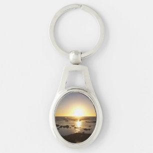 Kalbarri Beach Sunset Metal Schlüsselring Schlüsselanhänger