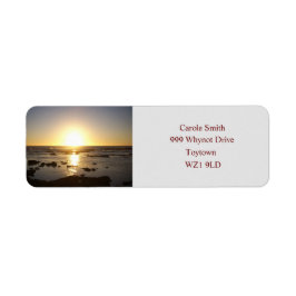 Kalbarri Beach Sunset Rücksendeadressen-Aufkleber