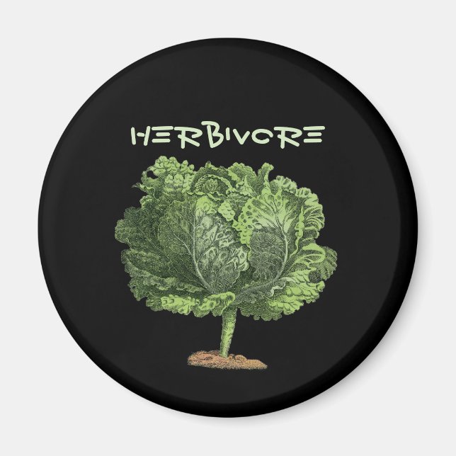 Kale Herbivore Vegan Vegetarier Magnet (Vorne)