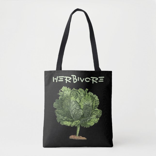 Kale Herbivore Vegan Vegetarier Tasche (Vorderseite)
