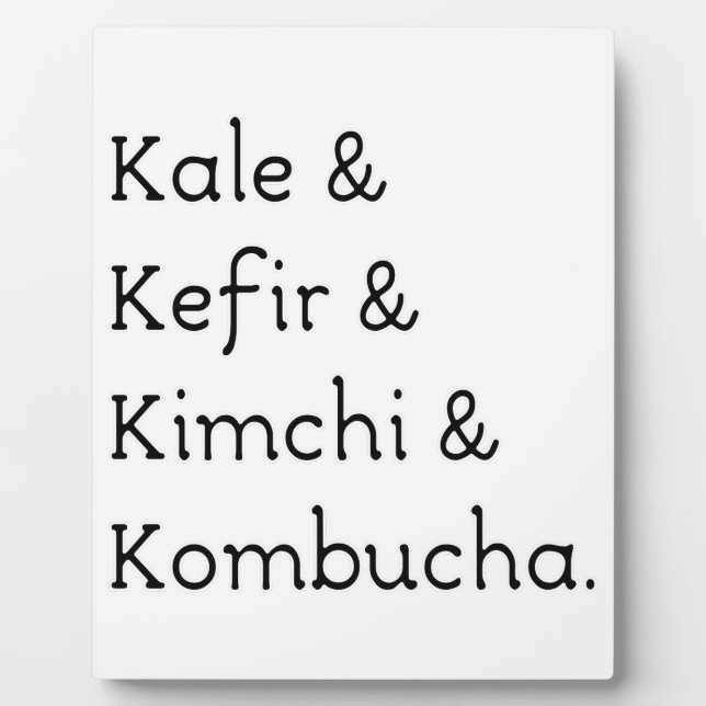 Kale Kefir Kimchi Kombucha Fotoplatte (Vorderseite)