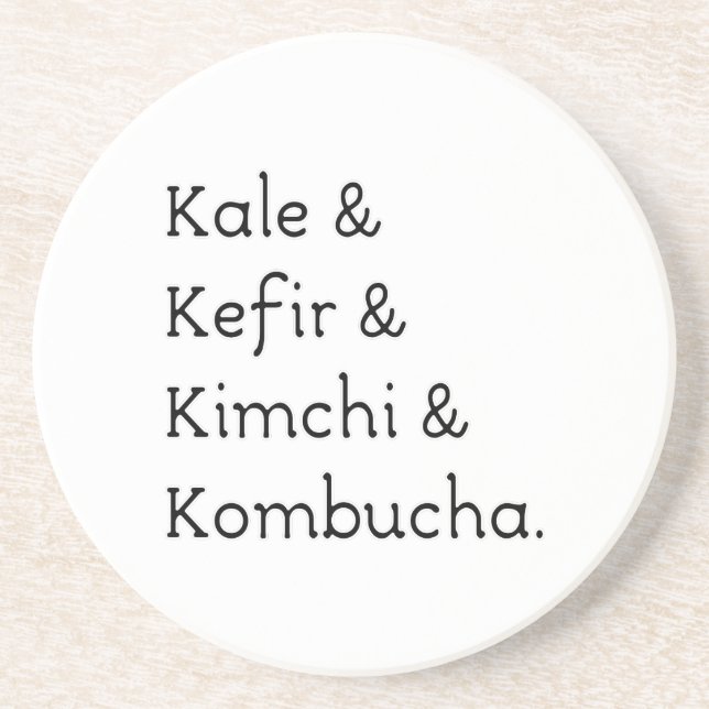 Kale Kefir Kimchi Kombucha Getränkeuntersetzer (Vorne)