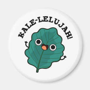 Kale-lelujah Funny Veggie Kale Pun Magnet