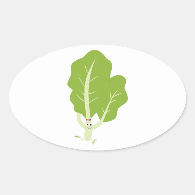Kale Runner Ovaler Aufkleber (Vorderseite)