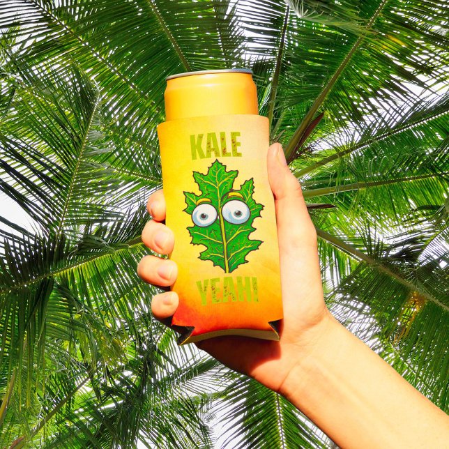 Kale Yeah Funny Veggie Pun 12oz  Selters Dosenkühler (Von Creator hochgeladen)