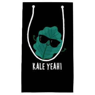 Kale Yeah Funny Veggie Pun Dark BG Kleine Geschenktüte
