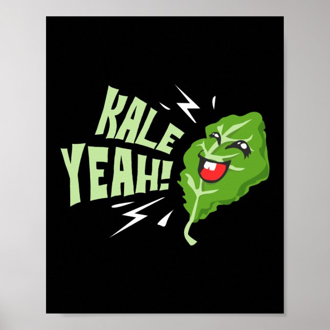 Kale Yeah Pun Vegan Garening Poster (Vorne)