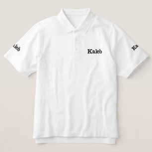 Kaleb: bestickter männlicher Name, Polo-Shirt