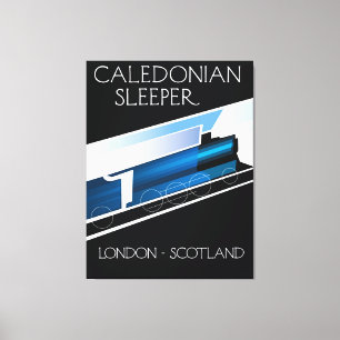Kaledonisches Reiseplakat Lagerschwelle-Londons Leinwanddruck