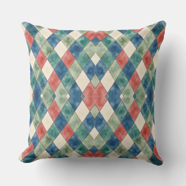 Kaleido Kariert Kissen (Vorderseite)