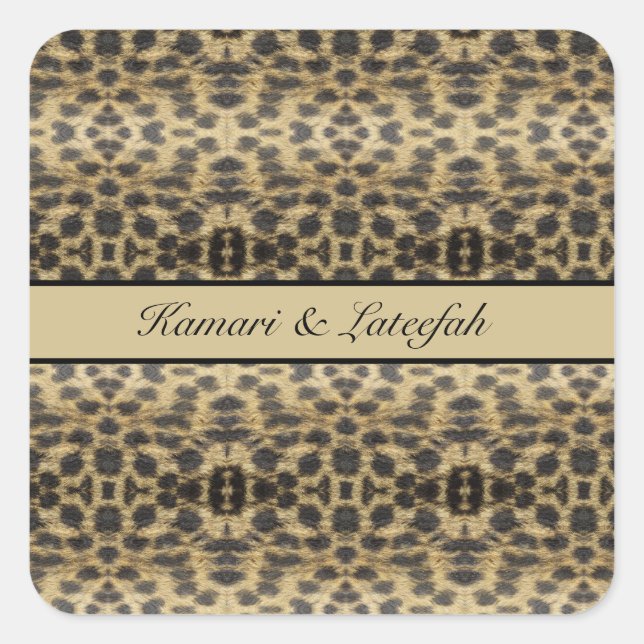 KaleidoCheetah, Brauch Quadratischer Aufkleber (Vorderseite)