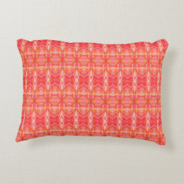 Kaleidope Muster Pink & Orange - Akzentkissen Zierkissen