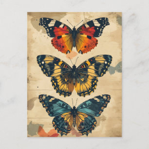 Kaleidoscope à papillon : Carte postale Vintage